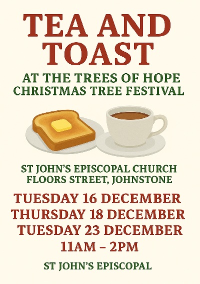 St Johns Johnstone 4pm Sunday 14 December Christmas Tree Festival Opening Event