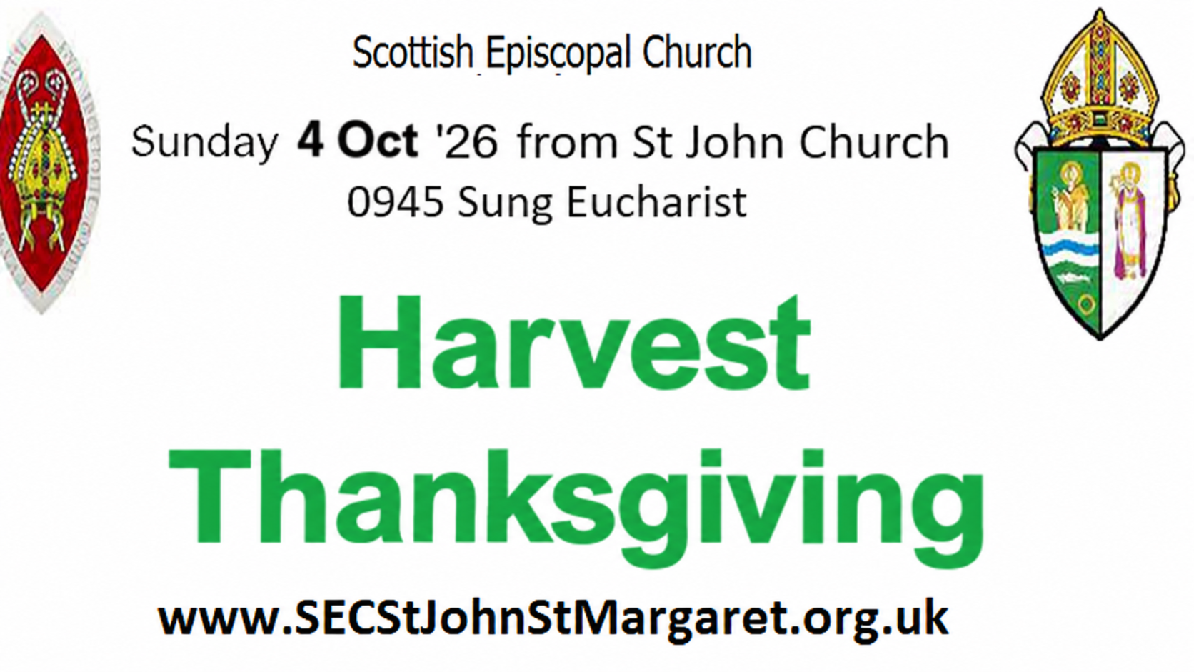 4 October 2026 - Pentecost 19 - Harvest Thanksgiving
