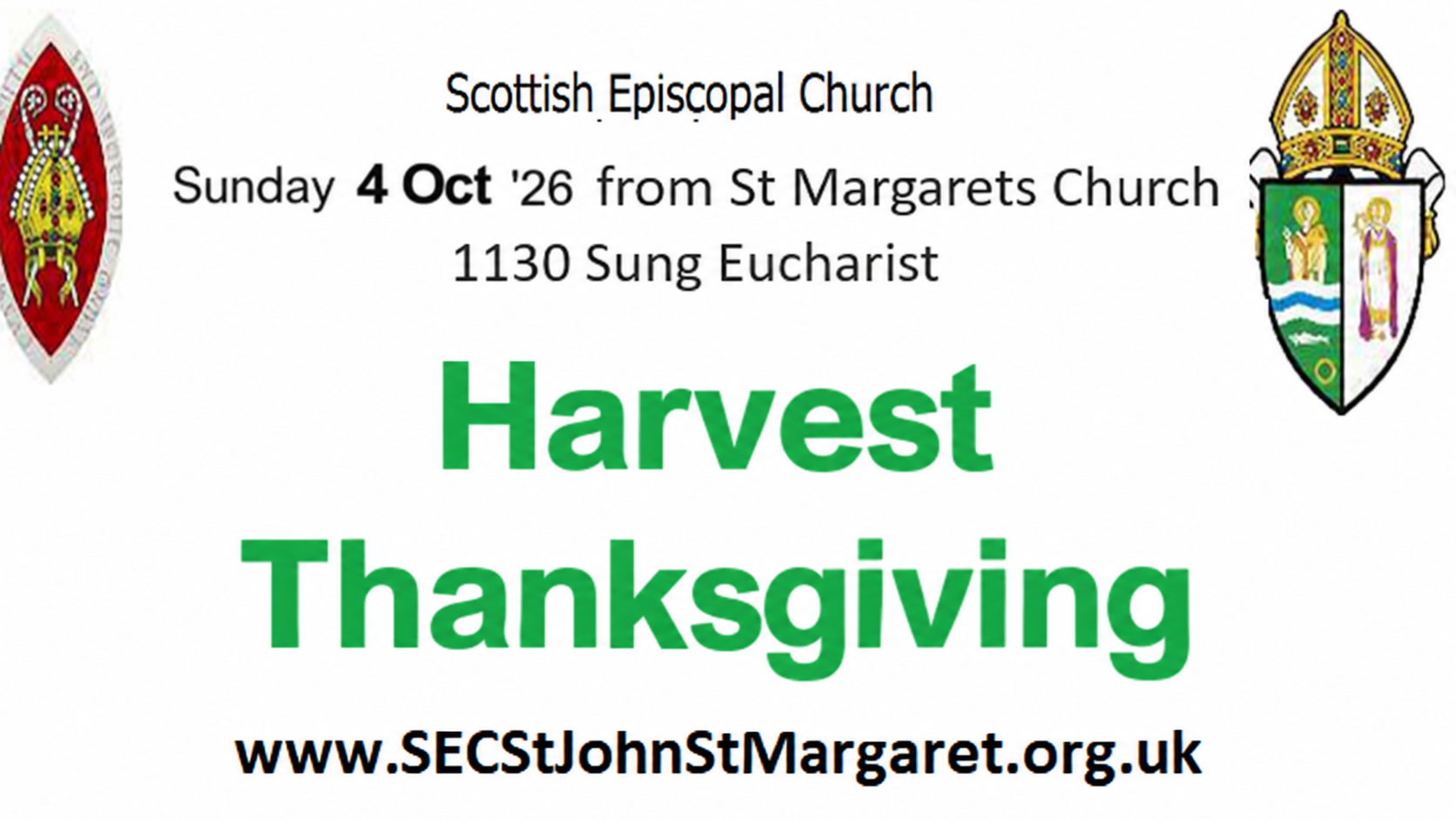 4 October 2026 - Pentecost 19 - Harvest Thanksgiving